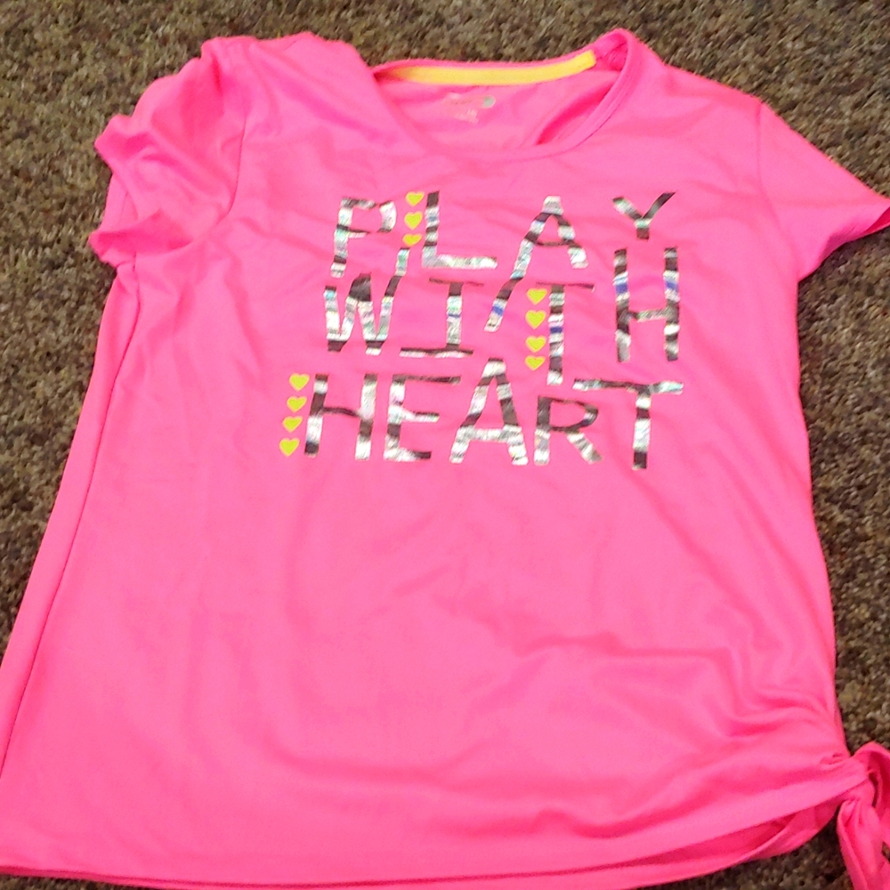 Pink athletic girls t-shirt